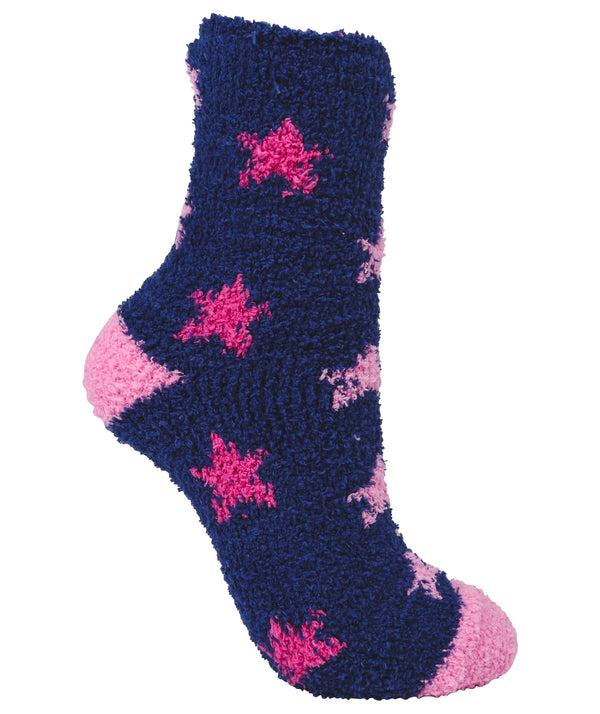 slenderella Multi Star & Solid Colour Bedsock (2 Pair Pack) BS173