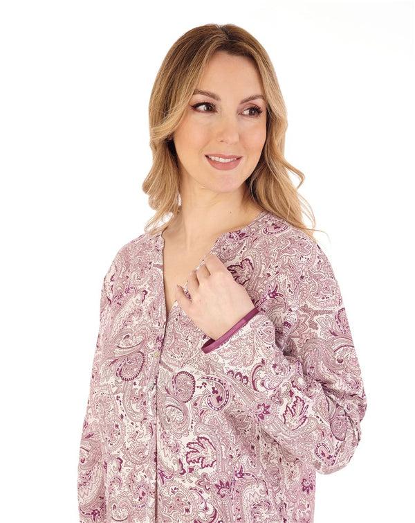 Slenderella Paisley Print 38" Tailored Woven Nightshirt NS88225