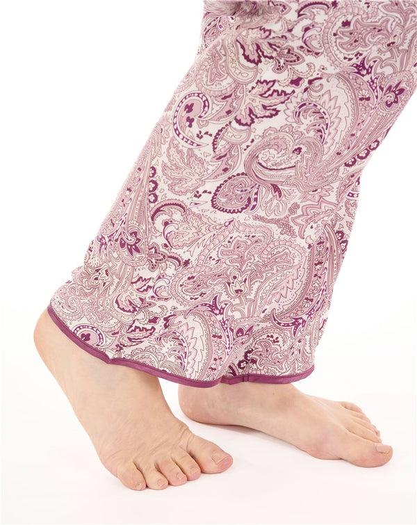 Slenderella Paisley Print Tailored Woven Pyjama PJ88228
