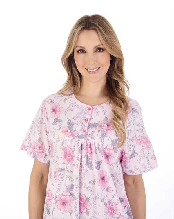 Slenderella Picot Trim 42" Jersey Nightdress ND04105