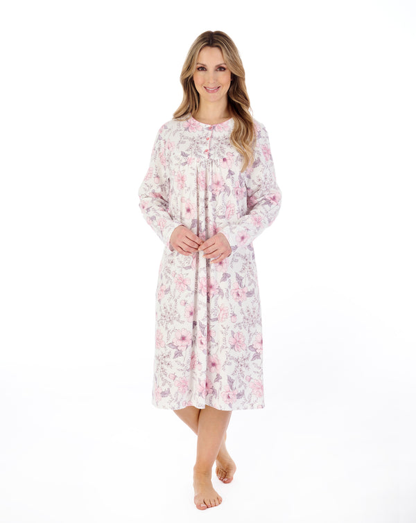 Slenderella Picot Trim 42" Jersey Nightdress ND04107