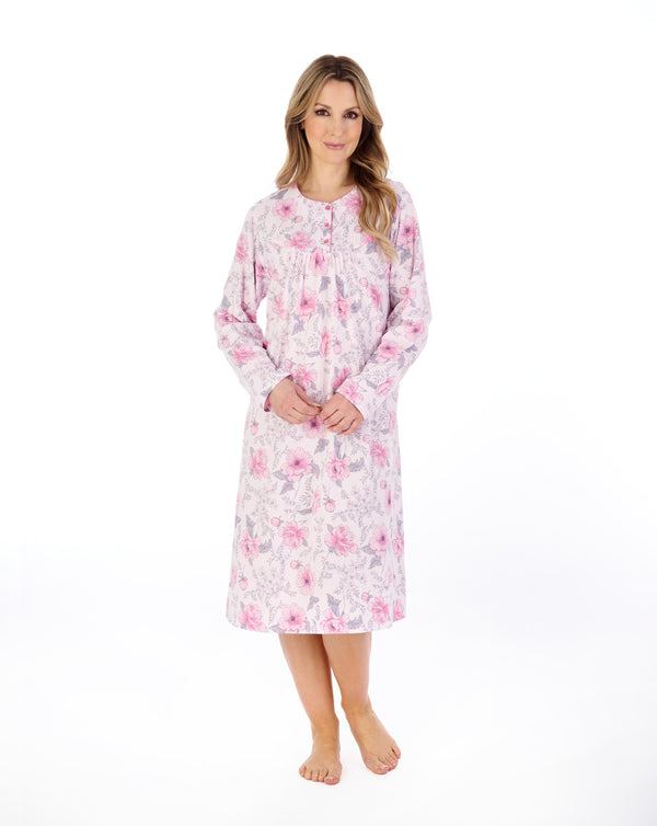 slenderella Picot Trim 42" Jersey Nightdress ND04107