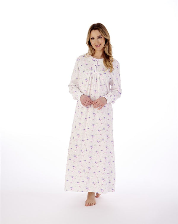 Slenderella Picot Trim 50" Jersey Nightdress ND02109