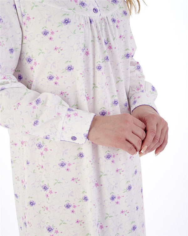 Slenderella Picot Trim 50" Jersey Nightdress ND02109