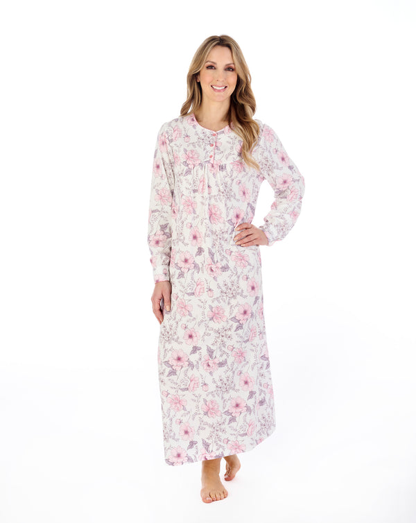 Slenderella Picot Trim 50" Jersey Nightdress ND04109