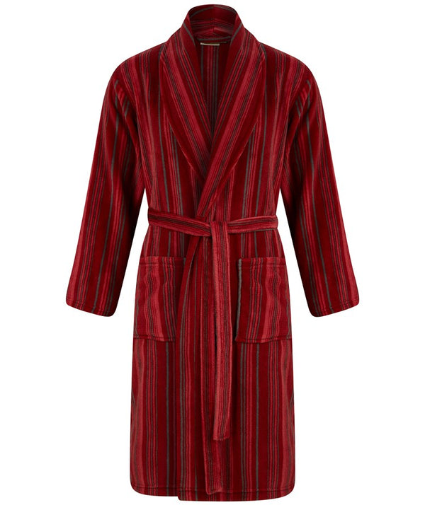 slenderella Printed Stripe 49" Coral Fleece Robe WR88861