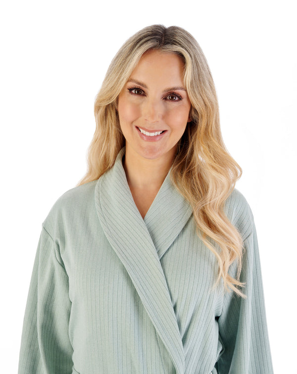 Slenderella Rib Pattern 42" Shawl Collar Wrap HC07307