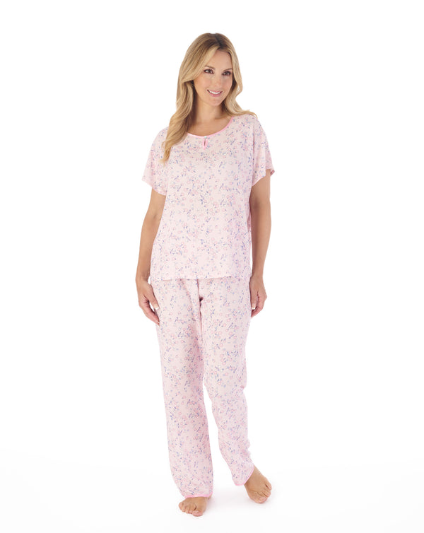 Slenderella Blossom Print Woven Pyjama Set PJ03242