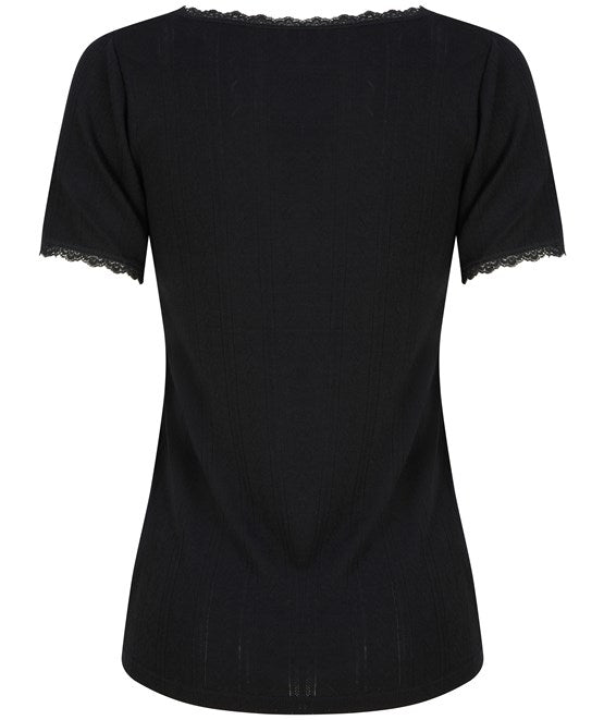 Slenderella Slenderella Brushed Thermal Short Sleeve Top UW402