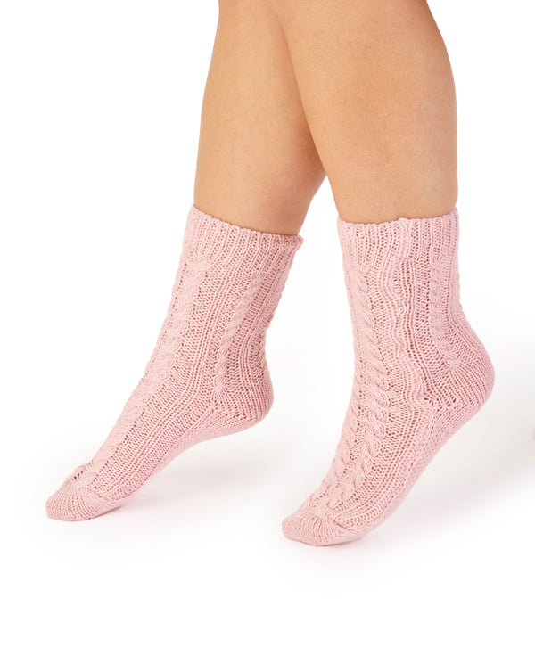 slenderella Cable Knit Bedsock BS190