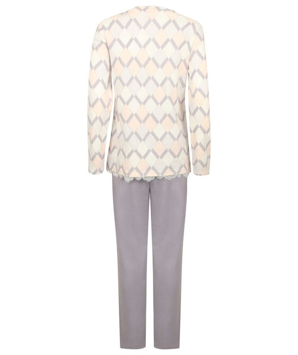 Slenderella Diamond Print Jersey Pyjama PJ2151