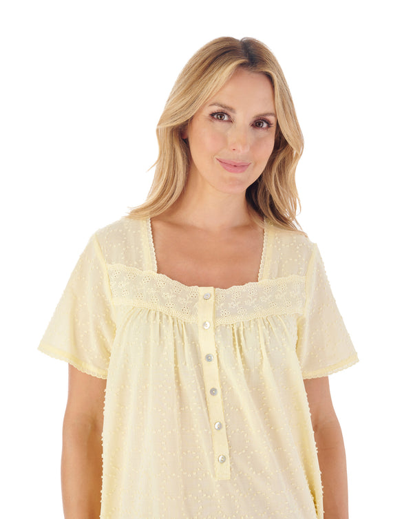 Slenderella Dobby Dot 42" Woven Nightdress ND01232