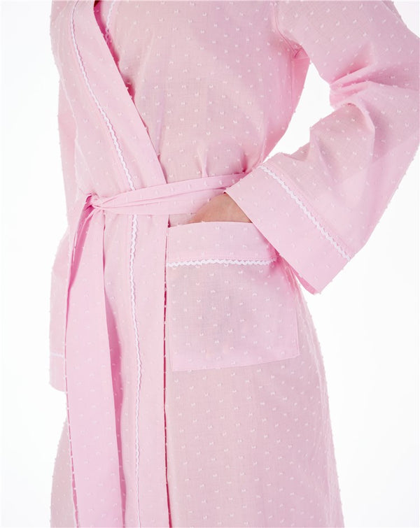 Slenderella Dobby Dot 45'' Woven Kimono Wrap HC77235