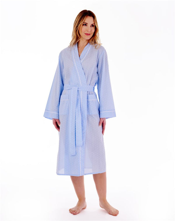 Slenderella Dobby Dot 45'' Woven Kimono Wrap HC77235