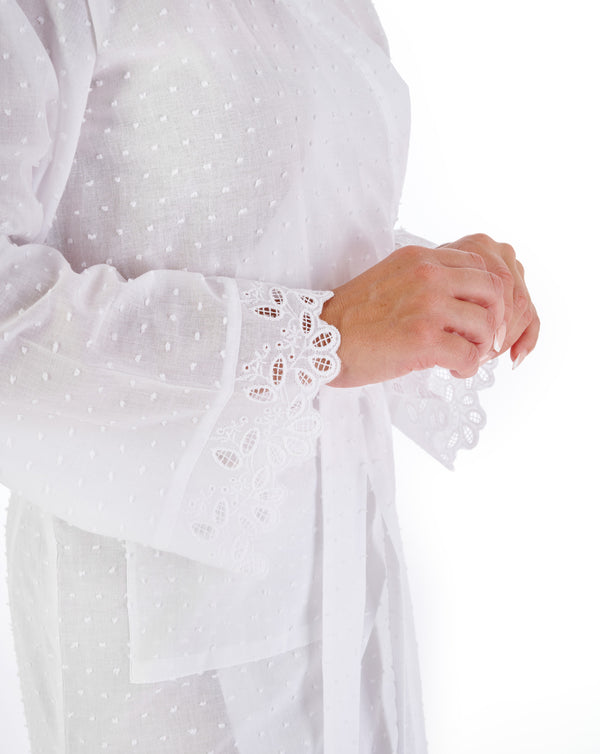 Slenderella Dobby Dot Woven Kimono Wrap HC07214