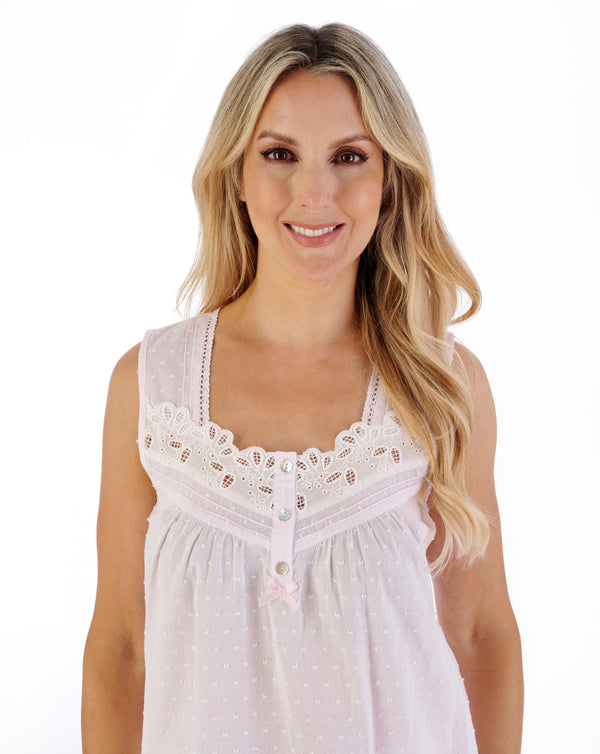 Slenderella Dobby Dot Woven Pyjama PJ07212