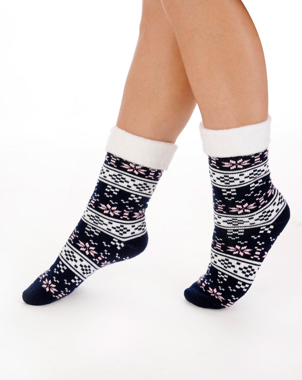 slenderella Fluffy Turnover Leisure Sock LS130