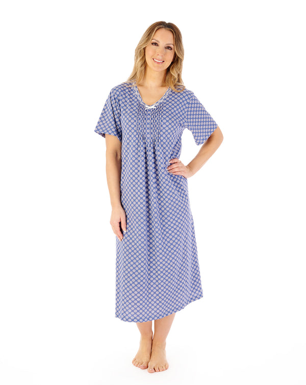 slenderella Geo Print 45" Jersey Nightdress ND08130