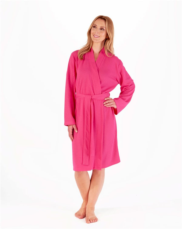 Slenderella Houndstooth Knit 40" Kimono Wrap HC3300