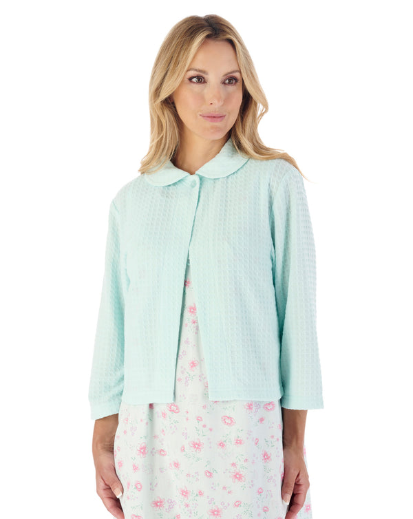 Slenderella Houndstooth Knit Bedjacket BJ3304