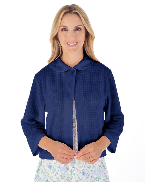 Slenderella Houndstooth Knit Bedjacket BJ3304