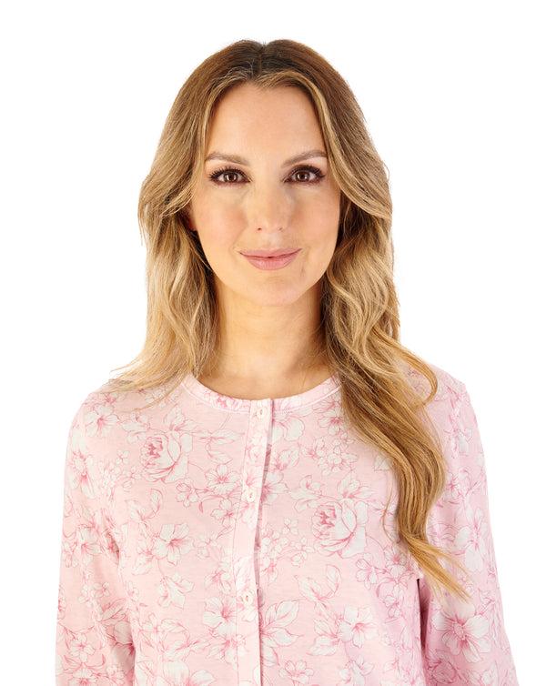 Slenderella Large Floral Jersey Pyjama PJ08117