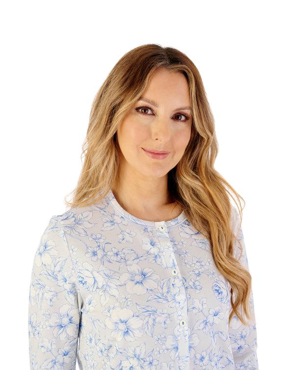 Slenderella Large Floral Jersey Pyjama PJ08117