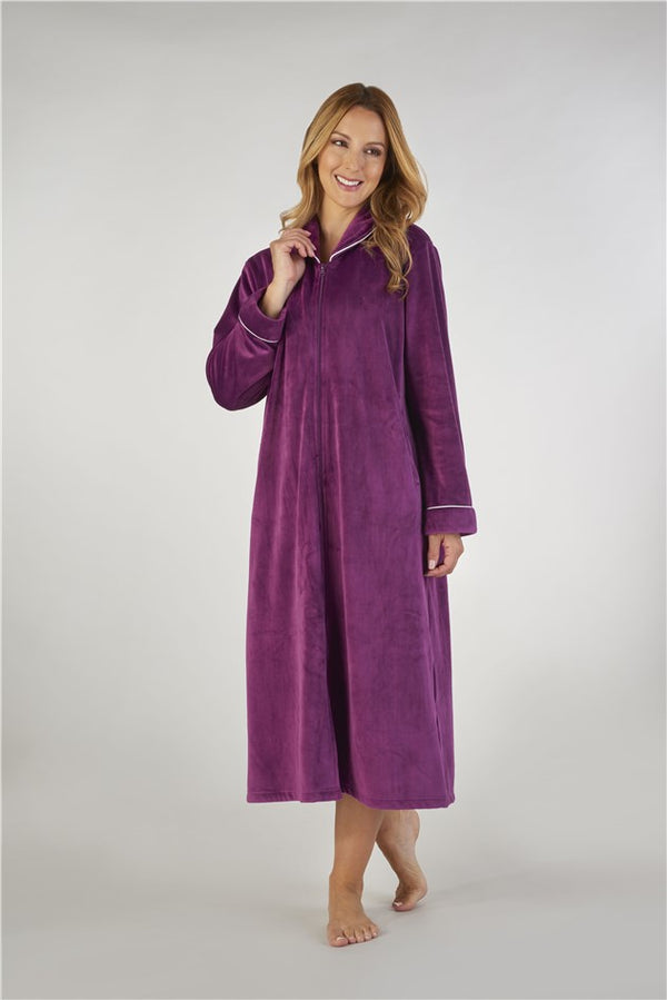 Slenderella Luxury Velvet 46" Housecoat GL2791