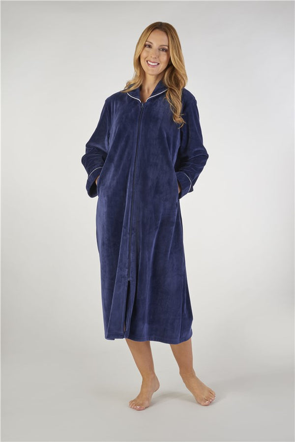 slenderella Luxury Velvet 46" Housecoat GL2791