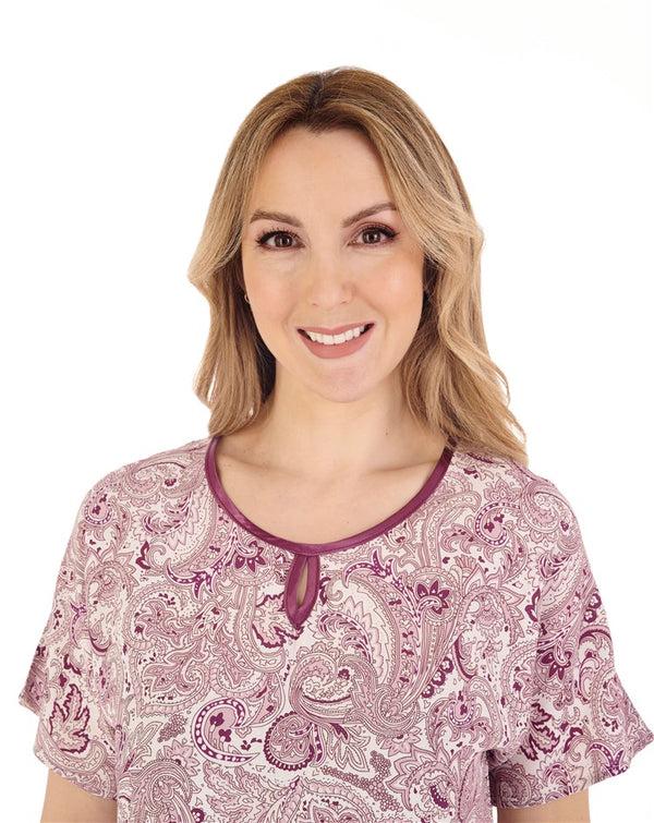 Slenderella Paisley Print Woven Pyjama PJ88227