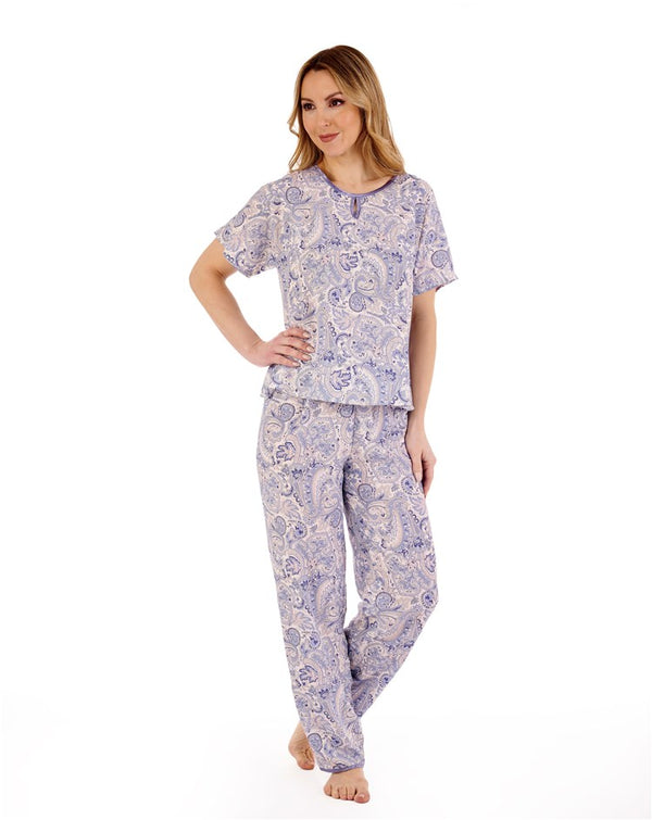 Slenderella Paisley Print Woven Pyjama PJ88227