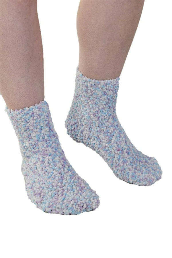 slenderella Pastel Colour Bobble Bedsock BS152