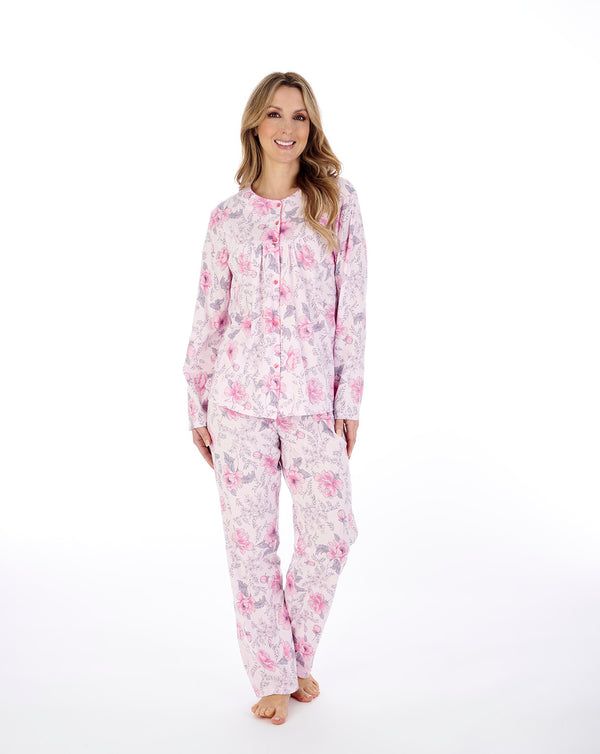 Slenderella Picot Trim Jersey Pyjama Set PJ04110