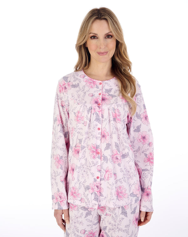 Slenderella Picot Trim Jersey Pyjama Set PJ04110