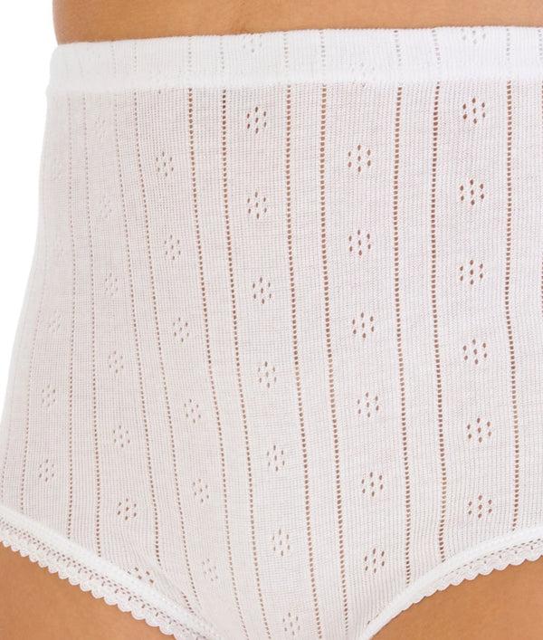 Slenderella Slenderella Pointelle Pure Cotton Brief (2 Pair Pack) UW907