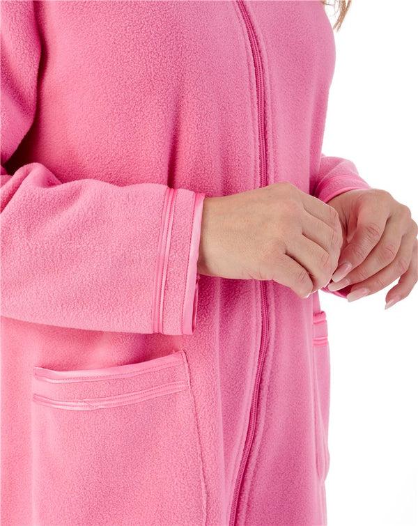 Slenderella Polar Fleece 46" Zip Housecoat HC6322
