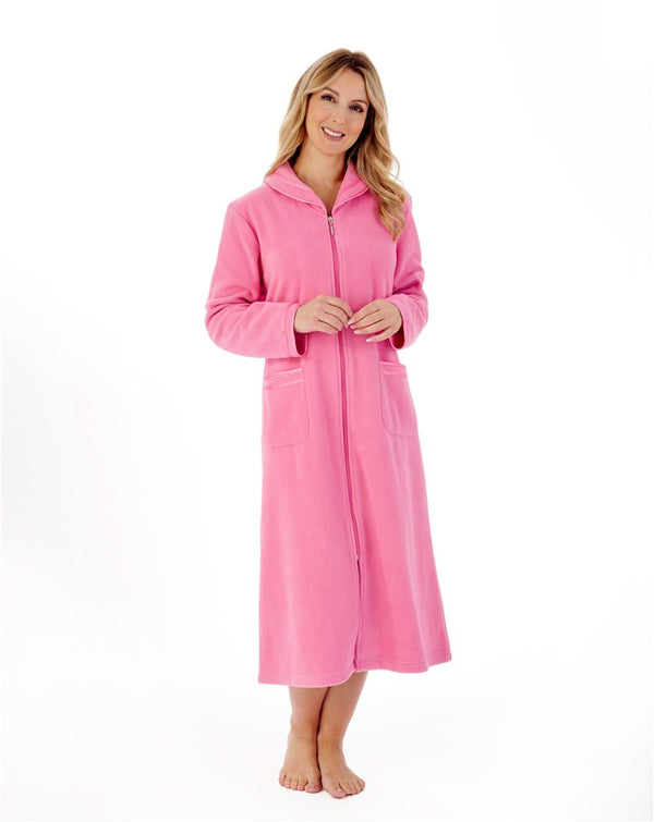 slenderella Polar Fleece 46" Zip Housecoat HC6322