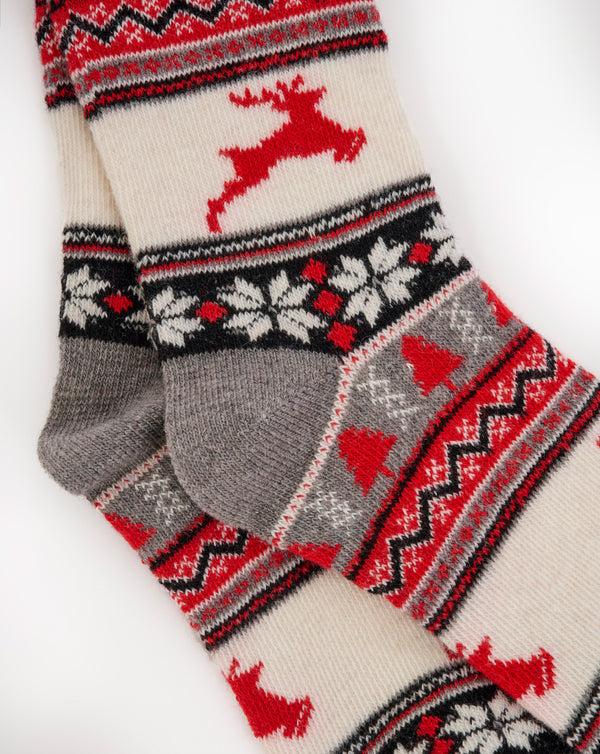 Slenderella Reindeer Pattern Bedsock BS188