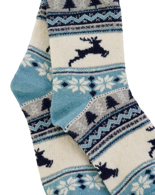 Slenderella Reindeer Pattern Bedsock BS188