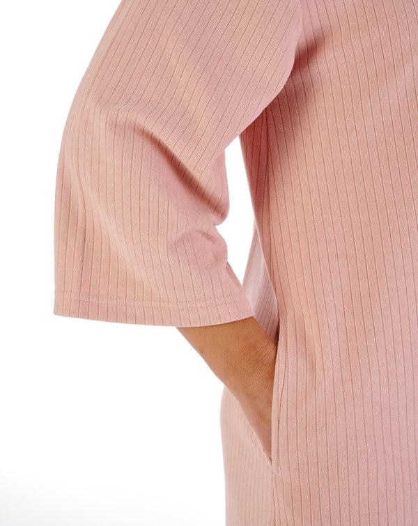 Slenderella Rib Pattern 42" Zip Housecoat HC07306