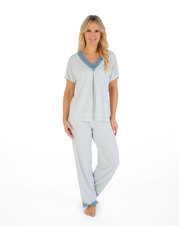 Slenderella Supersoft Printed Pyjama Set GL07703