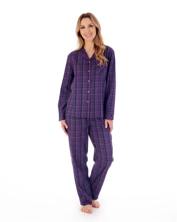 slenderella Woven Check Tailored Pyjama PJ02222