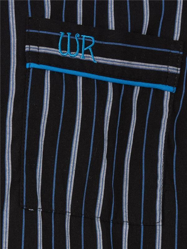 Slenderella Woven Stripe Tailored Pyjama WR8801