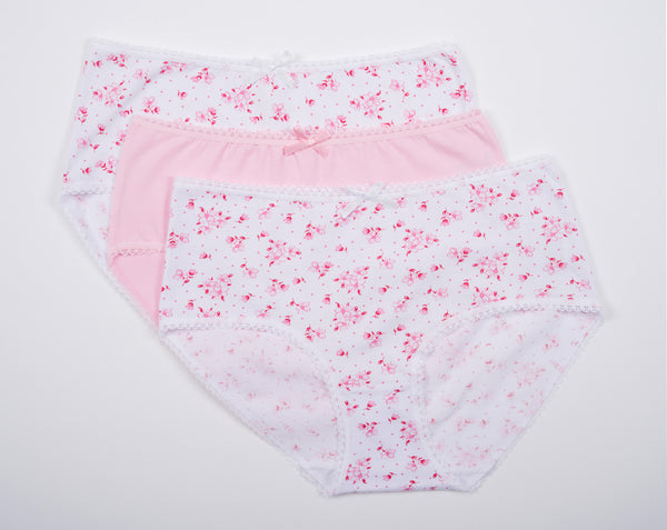 Slenderella Slenders Cotton Comfort Midi Briefs 3pk BF81