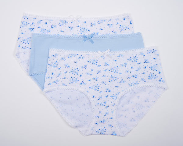 slenderella Slenders Cotton Comfort Midi Briefs 3pk BF81