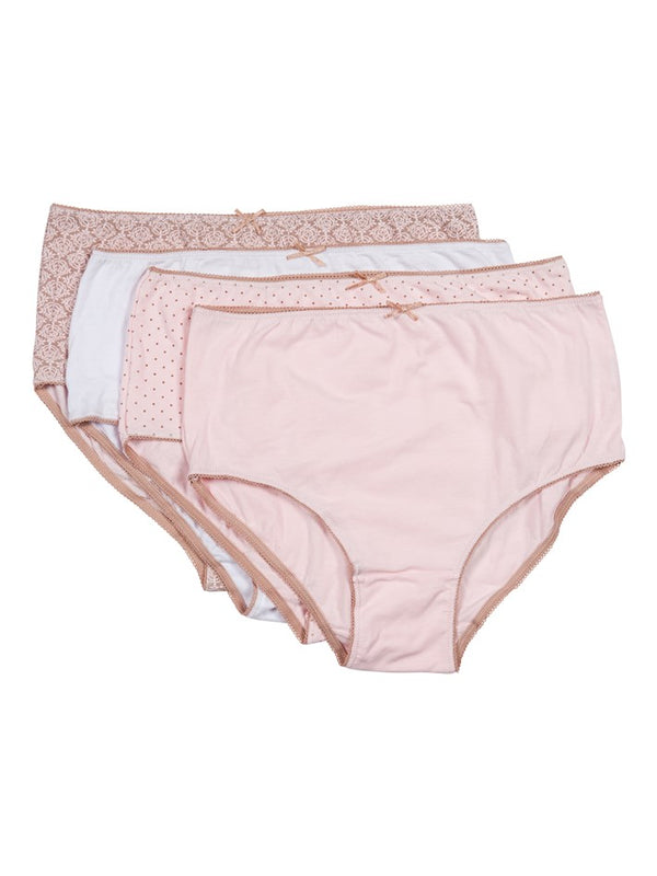 Slenderella Slenders Cotton Pattern Midi Brief BF84