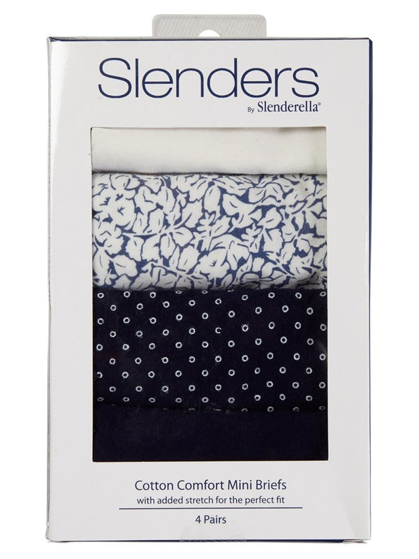 Slenderella Slenders Cotton Pattern Mini Brief BF83