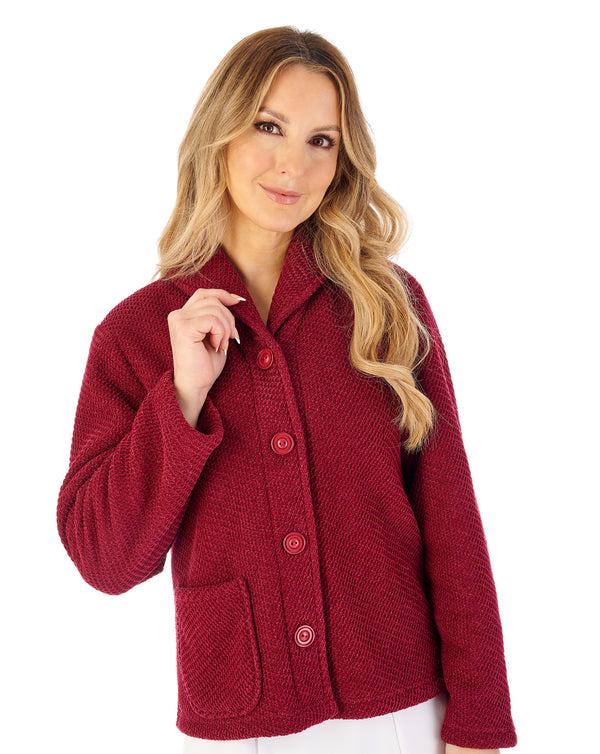 Slenderella Soft Waffle 24" Button Through Bedjacket BJ08331