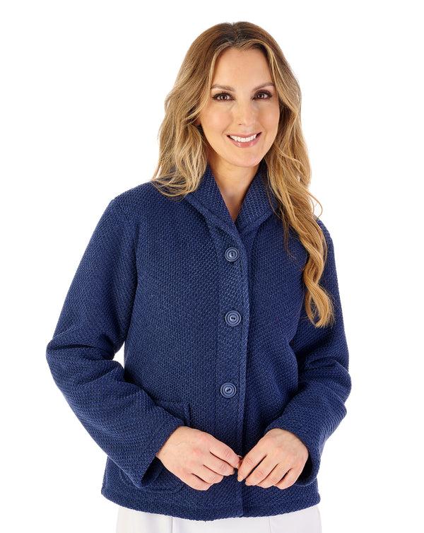slenderella Soft Waffle 24" Button Through Bedjacket BJ08331