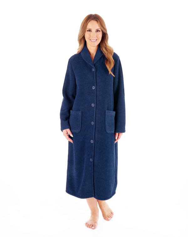 Slenderella Soft Waffle 46" Button Through Housecoat HC08332